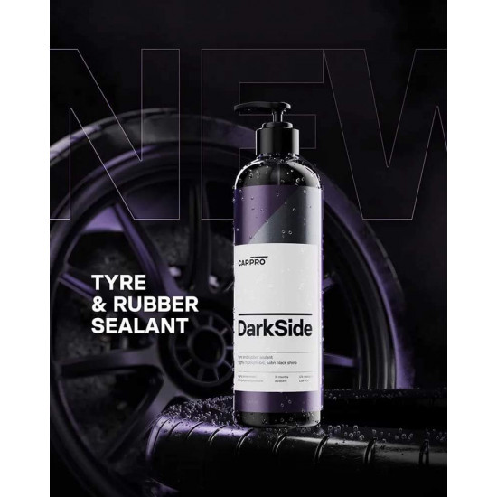 CarPro DarkSide Tire & Rubber Sealant, Hydrophobic & Self-Cleaning, Satin Black Shine