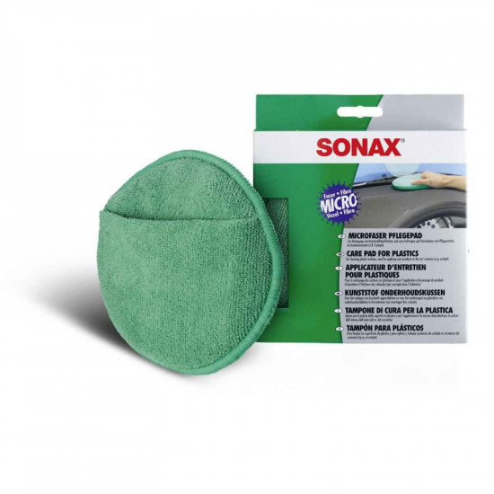 SONAX Microfaser Pflegepad (Care Pad For Plastics) Апликатор за пластмаси от микрофибър